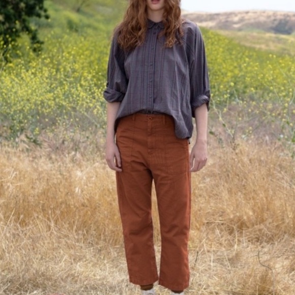 The Great. Ranger Utility Pants in Rust Cropped - Picture 2 of 11